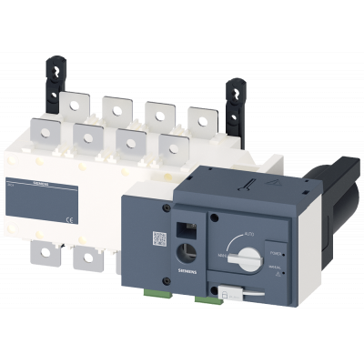 3KC transfer switching equipment, remote-controlled, RTSE, 4-pole, Iu: 400 A, Ue AC: 415 V, Ie .... 3KC44420DA210AA3