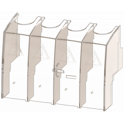 Accessories for 3KC3, 3KC6 terminal covers 4-pole for 40 to 160 A containing 2 units.. 3KC96042