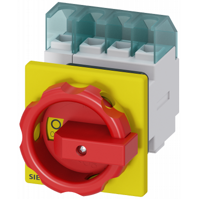 3LD switch disconnector, emergency stop switch, 4-pole, Iu: 25 A, operating power .... 3LD21541TL53