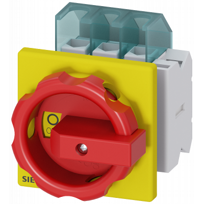 3LD switch disconnector, emergency stop switch, 3-pole, Iu: 32 A, operating power .... 3LD22031TP53