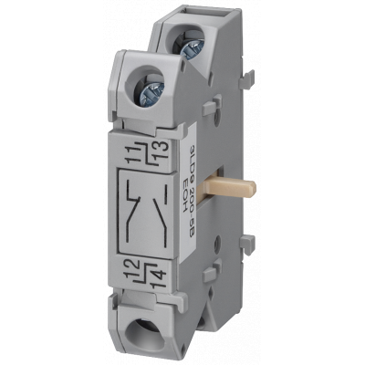 Auxiliary switch, 1 NO + 1 NC, lagging switching, with gold-plated contacts, .... 3LD92005BF