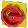 Rotary operating mechanism, red/yellow 66 x 66 mm front mounting mounting center-hole mounting 22.5 mm.. 3LD93443C