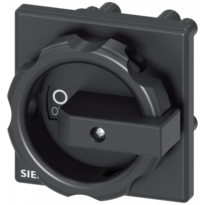 Rotary operating mechanism, black 66 x 66 mm front mounting mounting center-hole mounting 22.5 mm.. 3LD93444C