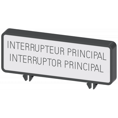 Additional label, R/ES "Interrupteur General/ Interruptor Principal" (10 units.. 3LD93462A