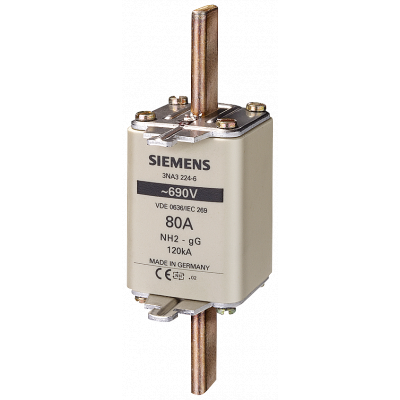LV HRC fuse link, NH2, In: 80 A, gG, Un AC: 690 V, Un DC: 440 V, .... 3NA32246