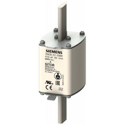 SITOR fuse link, with blade contacts, NH2, In: 630 A, aR, Un AC: 690 V.. 3NE83360MK