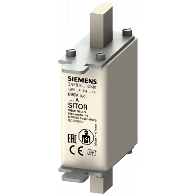 SITOR fuse link, with blade contacts, NH000, In: 63 A, gR, Un AC: 690 V.. 3NE88180MK