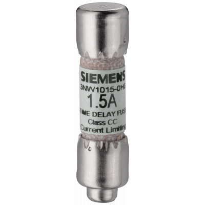 SENTRON, cylindrical fuse, class CC, 15 A, slow-acting, Un AC: 600 V. 3NW11500HG