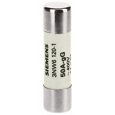 SENTRON, cylindrical fuse, 14 x 51 mm, 10 A, gG, Un AC: 500 V. 3NW61031