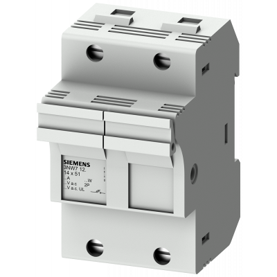 SENTRON, cylindrical fuse holder, 14 x 51 mm, 2-pole, In: 50 A, Un AC: 690 .... 3NW7122