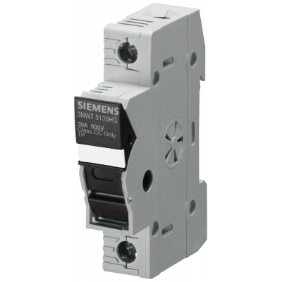 SENTRON, fuse holder, class CC, 1-pole, In: 30 A, Un AC: 600 V. 3NW75130HG