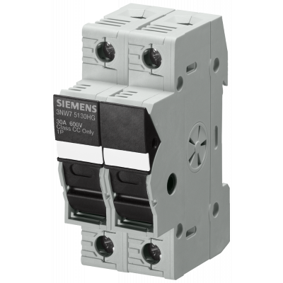 SENTRON, fuse holder, class CC, 2-pole, In: 30 A, Un AC: 600 V. 3NW75230HG