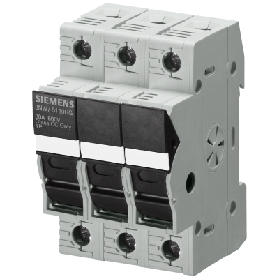 SENTRON, fuse holder, class CC, 3-pole, In: 30 A, Un AC: 600 V. 3NW75330HG