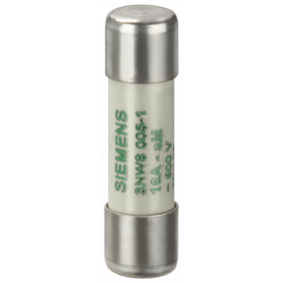 SENTRON, cylindrical fuse, 10 x 38 mm, 0.5 A, aM, Un AC: 500 V. 3NW80001