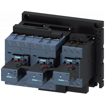 Contactor assembly for star-delta (wye-delta) start, AC-3, 75 kW/400 V, 110 V AC, 50/60 Hz, S3, 3 NO + 3 NC. 3RA24458XF321AG2