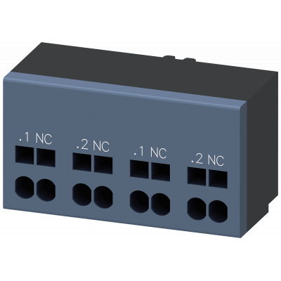 Auxiliary switch, 2 NC, connection control circuit. 3RA69122A