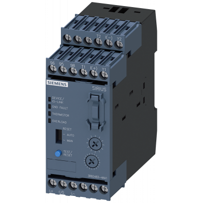 Evaluation unit for full motor protection (monostable) for IO-Link S00-S12, Class 5-30. 3RB24834AA1