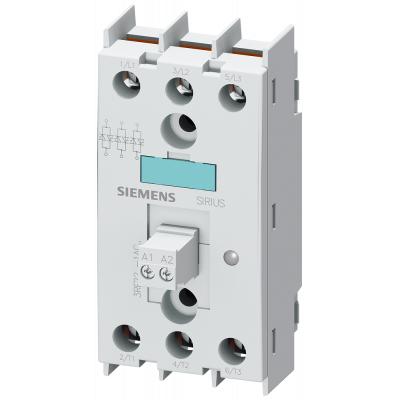 Semiconductor relay 2RF2, 3-phase 30 A 48-600 V/110 V AC 3-phase controlled. 3RF22301AC35