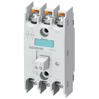 Semiconductor relay 2RF2, 3-phase 30 A 48-600 V/4-30 V DC 2-phase controlled. 3RF22303AB45