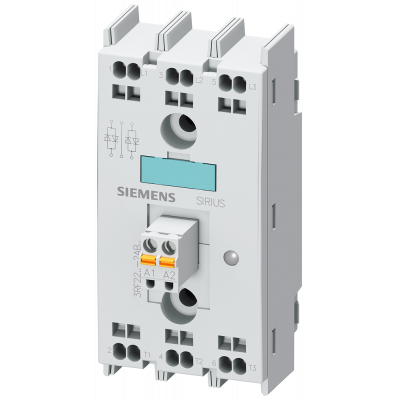 Semiconductor relay 2RF2, 3-phase 55 A 48-600 V/4-30 V DC 2-phase controlled. 3RF22552AB45