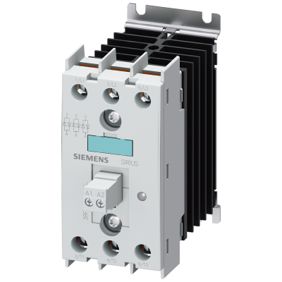 Solid-state contactor 3RF2, 3-ph. AC51 10 A 48-600 V/110 V AC 3-phase controlled. 3RF24101AC35