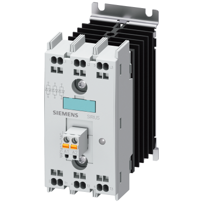 Solid-state contactor 3RF2, 3-ph. AC51 10 A 48-600 V/4-30 V DC 3-phase controlled. 3RF24102AC45