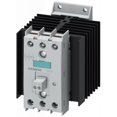 Solid-state contactor 3RF2, 3-ph. AC51 20 A 48-600 V/110 V AC 3-phase controlled. 3RF24201AC35