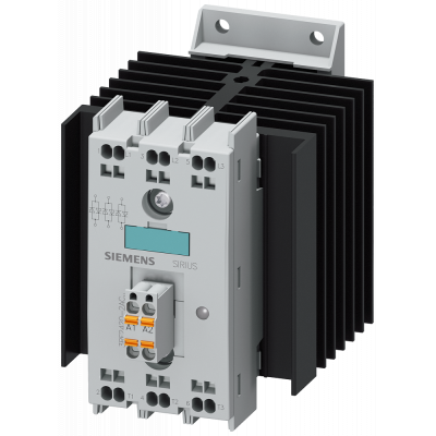 Solid-state contactor 3RF2, 3-ph. AC51 20 A 48-600 V/230 V AC 3-phase controlled. 3RF24202AC55