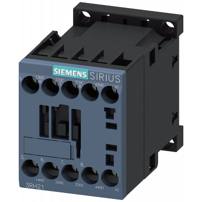 Contactor relay, 2 NO+2 NC, 110 V AC/50 Hz, 120 V AC/60 Hz, S00, screw terminal. 3RH21221AK60