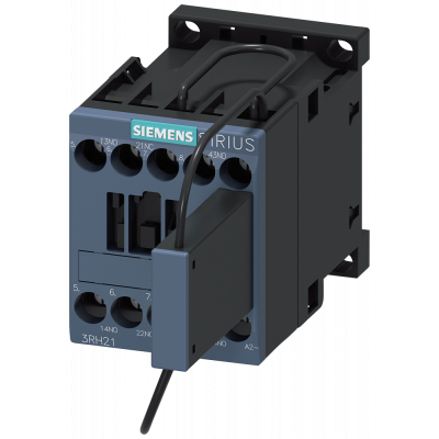 Contactor relay, 2 NO+1 NC, 125 V DC, S00, screw terminal, with suppressor diode. 3RH21221KG400LA4