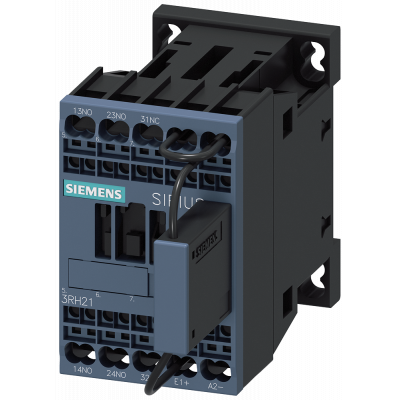 Contactor relay, 2 NO+1 NC, 24 V DC, S00, spring-loaded terminal, with varistor. 3RH21222LB400LA0