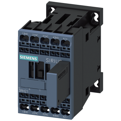 Coupling contactor relay, 2 NO+2 NC, 24 V DC, S00, spring-loaded terminal, with varistor. 3RH21222QB40