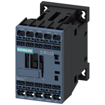 Contactor relay, 3 NO+1 NC, 110 V AC, 50/60 Hz, S00, spring-loaded terminal, with bridge rectification. 3RH21312GG20