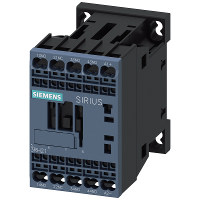 Coupling contactor relay, 3 NO+1 NC, 24 V DC, S00, spring-loaded terminal, with suppressor diode. 3RH21312KB40