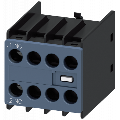 Auxiliary switch 1 NC, current path: 1 NC for contactor relays and motor contactors, S00 and S0. 3RH29111HA01