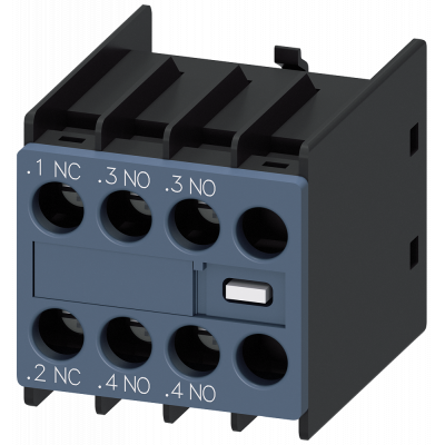 Auxiliary switch 2 NO+1 NC current paths: 1 NC, 1 NO for contactor relays/motor contactors S00/S0. 3RH29111HA21