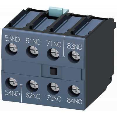 Auxiliary switch 2 NO+2 NC, current paths: 1 NO, 1 NC, 1 NC, 1 NO, special variants. 3RH29111XA220MA0