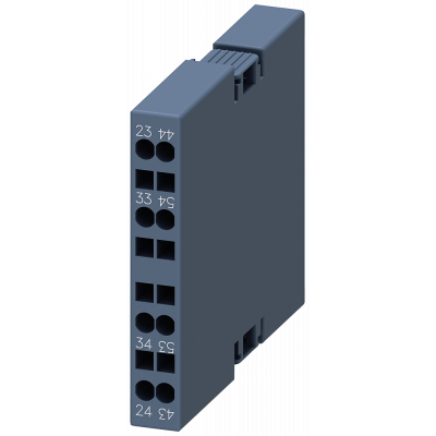 Auxiliary switch lateral, 2 NO, current paths: 1 NO, 1 NO for motor contactors, S00. 3RH29112DA20