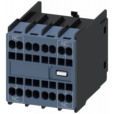 Solid-state compatible auxiliary switch 2 NC. 3RH29112NF02