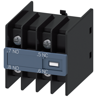 Auxiliary switch 11U, 1 NO+1 NC, current paths: 1 NO,--, 1 NC. 3RH29114FB11