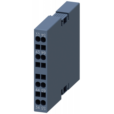 Auxiliary switch lateral, 2 NO, current paths: 1 NO, 1 NO for motor contactors, S0. 3RH29212DA20