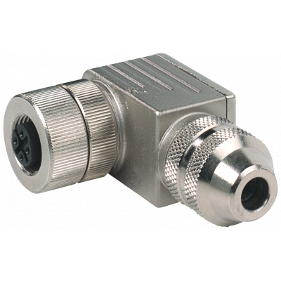 M12 socket, PROFIBUS, angled, 5-pole, B-coded, screw terminal. 3RK19021DA00