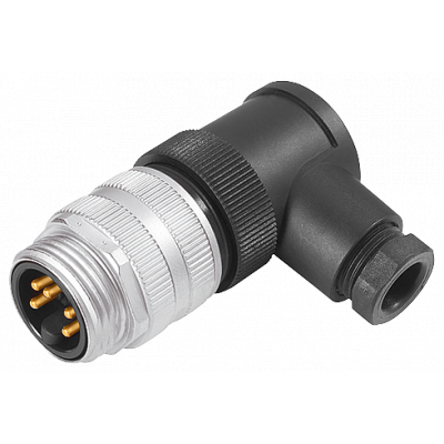 Plug-in connector, 7/8" for 24 V, screw terminal, 1.5 mm2, angled, max. 9 A, IP67. 3RK19023BA00