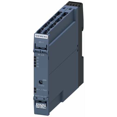 AS-i SlimLine Compact module A/B slave 4 DI, IP20 4x input 2-wire sensor 17.5 mm. 3RK22000CE002AA2