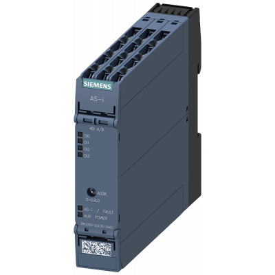 AS-i SlimLine Compact module A/B slave 4 DI, IP20 4x input 3-wire sensor 22.5 mm. 3RK22002CE002AA2