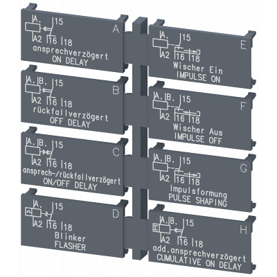 Label set for multi-function device, 1 CO label set (1 unit) with 8 functions. 3RP29010A