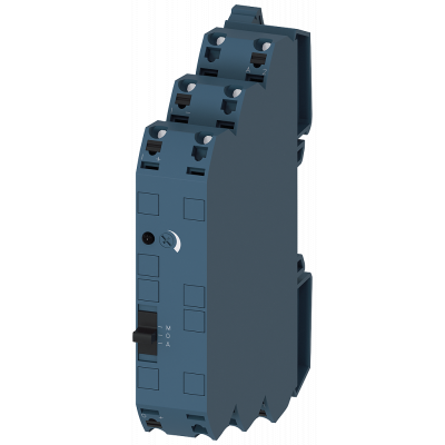 Signal converter 24 V AC/DC, 3-way on: 0-10 V, 0/4-20 mA off: 0-10 V, 0/4-20 mA. 3RS70252FE00