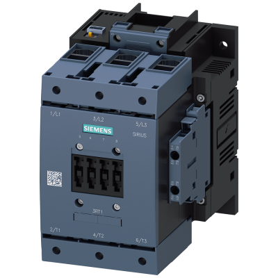 Train contactor AC3: 55 kW/400 V, 24 V DC x (0.7...1.25), 2 NO + 2 NC, 3-pole S6. 3RT10541XB460LA2