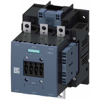 Contactor, AC-3, 115 A/55 kW/400 V, 3-pole, 23-26 V AC/DC, 2 NO+2 NC, connection bar/spring-type terminal. 3RT10542AB36