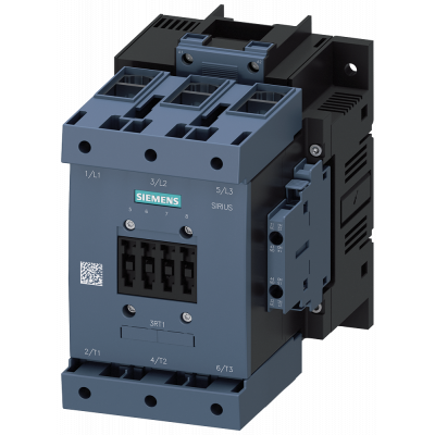 Contactor, AC-3, 150 A/75 kW/400 V, 3-pole, 110-127 V AC/DC, 2 NO+2 NC, box terminal/screw terminal. 3RT10551AF36